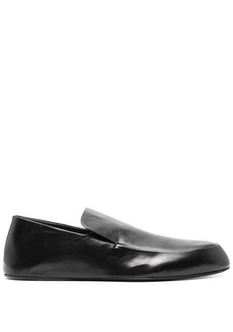 Black slip-on leather loafers Jil Sander - women